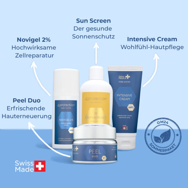 sommerpaket - Novigel 2%, Intensive Cream, Peel Duo, Sun Screen